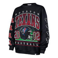 Houston Texans '47 Women's Go Big Oversized Pullover Sweatshirt Navy | 47 brand