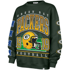 Green Bay Packers '47 Women's Go Big Oversized Pullover Sweatshirt Green | 47 brand