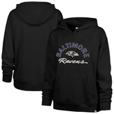 Baltimore Ravens '47 Women's Whirlwind Naomi Pullover Hoodie Black | 47 brand