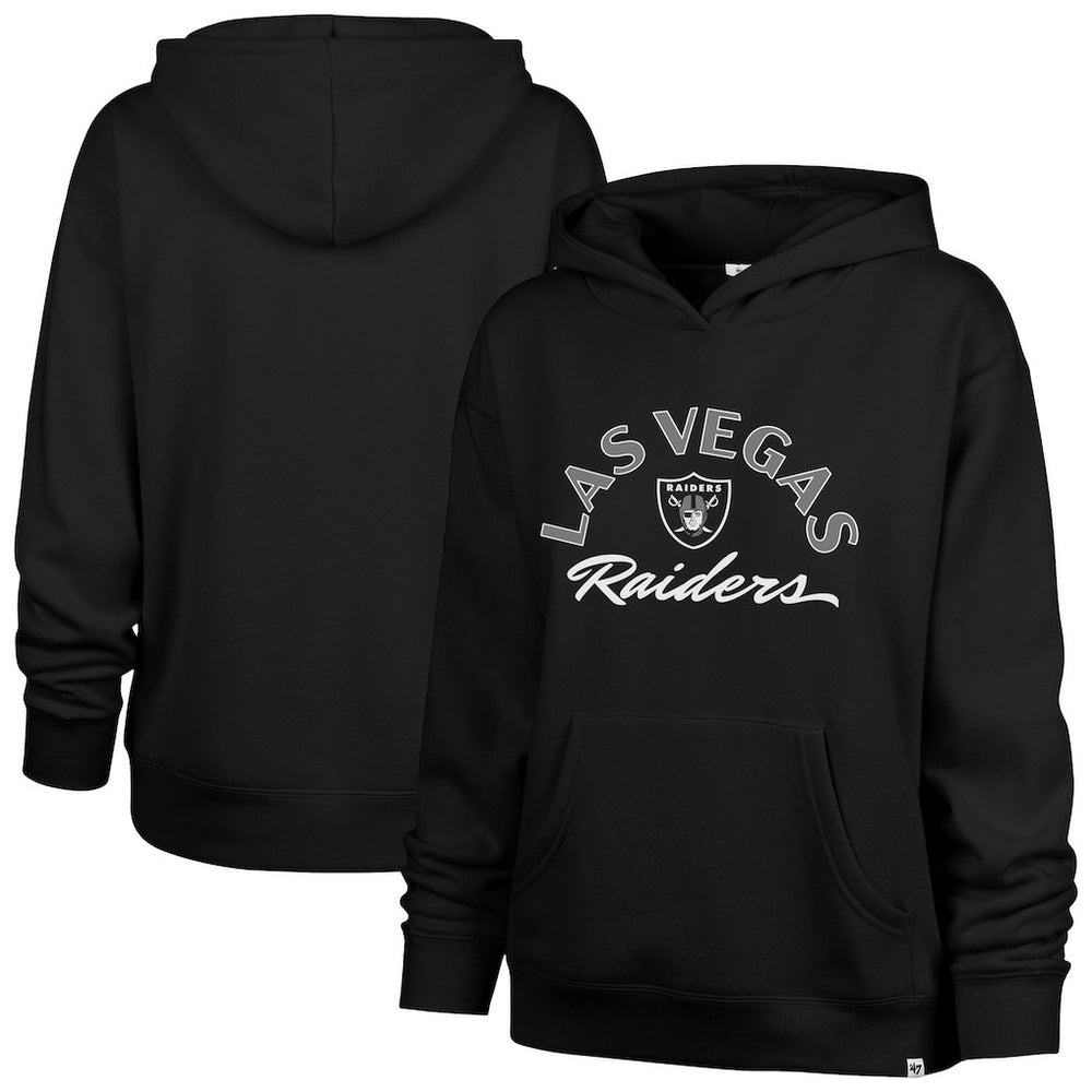 Las Vegas Raiders '47 Women's Whirlwind Naomi Pullover Hoodie Black | 47 brand