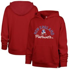 New England Patriots '47 Women's Whirlwind Naomi Pullover Hoodie Red | 47 brand