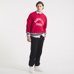 Kansas City Chiefs x Todd Snyder Relaxed Canadian Fleece Crew Red | NFL