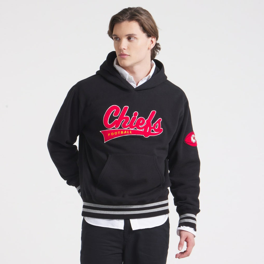 Kansas City Chiefs x Todd Snyder Relaxed Canadian Fleece Hoodie Black | NFL