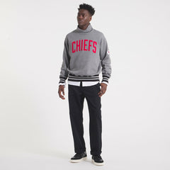 Kansas City Chiefs x Todd Snyder Relaxed Canadian Fleece Turtleneck Heather Gray | NFL