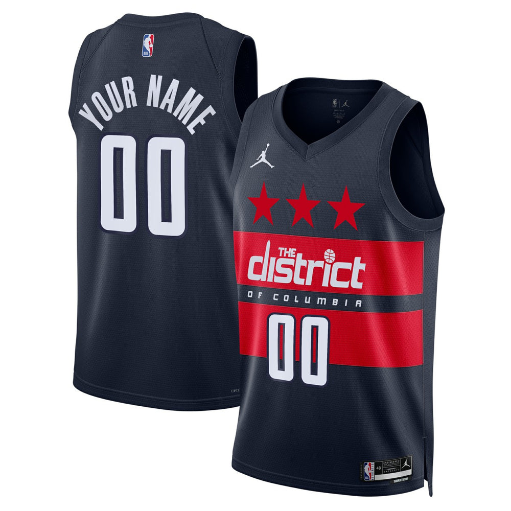 Washington Wizards Jordan Brand Unisex 2024/25 Custom Swingman Jersey Statement Edition Navy - NBA