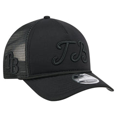 Tampa Bay Rays New Era City Initial 9FORTY A-Frame M-Crown Adjustable Trucker Hat - MLB