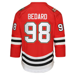 Connor Bedard Chicago Blackhawks Youth Home Centennial Premier Jersey - Red - NHL