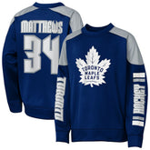 Auston Matthews Toronto Maple Leafs Outerstuff Youth Best Defense Name & Number Crewneck Sweatshirt - Blue - NHL