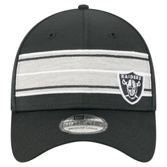 Las Vegas Raiders New Era Stripes 39THIRTY Flex Hat Black | NFL