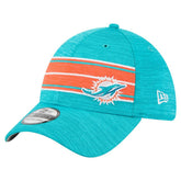 Miami Dolphins New Era Stripes 39THIRTY Flex Hat Aqua | NFL