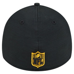 Pittsburgh Steelers New Era Stripes 39THIRTY Flex Hat Black | NFL
