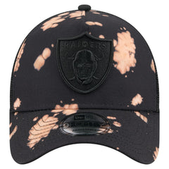 Las Vegas Raiders New Era Bleached 9FORTY A-Frame Adjustable Hat Black | NFL