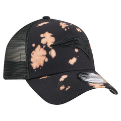New England Patriots New Era Bleached 9FORTY A-Frame Adjustable Hat Black | NFL