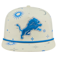 Detroit Lions New Era Celestial Golfer Snapback Hat Cream | NFL