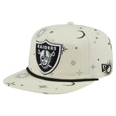 Las Vegas Raiders New Era Celestial Golfer Snapback Hat Cream | NFL