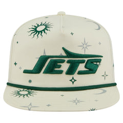 New York Jets New Era Celestial Golfer Snapback Hat Cream | NFL
