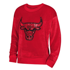 Chicago Bulls Outerstuff Youth Girls Step Back Sweatshirt Red - NBA