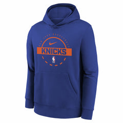 New York Knicks Youth 2025/26 Club Fleece Practice Hoodie Blue - NBA
