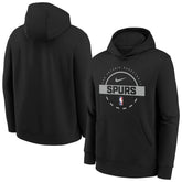 San Antonio Spurs Youth 2025/26 Club Fleece Practice Hoodie Black - NBA