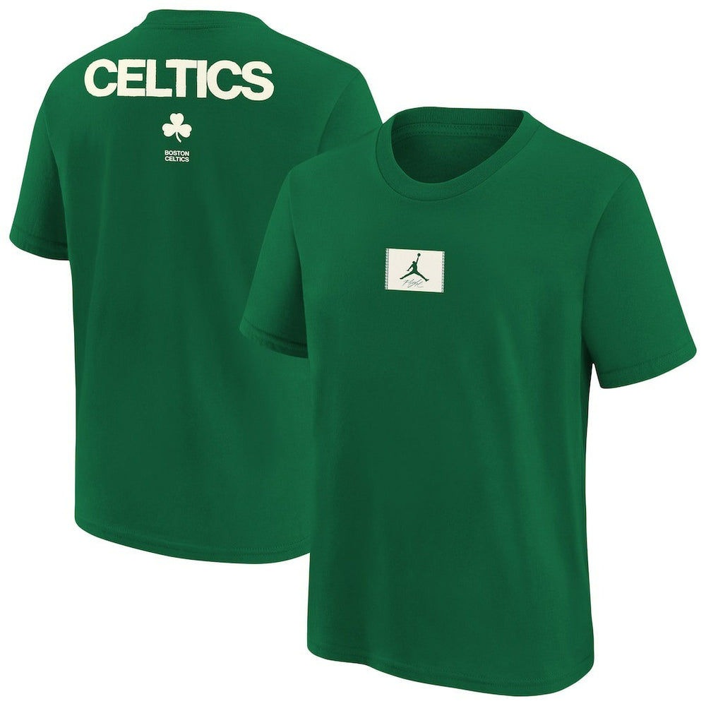Boston Celtics Jordan Brand Youth Courtside Statement 85 T-Shirt Kelly Green - NBA