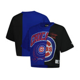 Chicago Cubs New Era Women's Upcycled Colorblocked Boxy Cropped T-Shirt - MLB