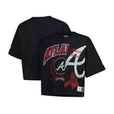 Atlanta Braves New Era Women's Upcycled Colorblocked Boxy Cropped T-Shirt - MLB