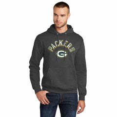 Green Bay Packers Starter Arch Over Logo Pullover Hoodie Charcoal | NFL