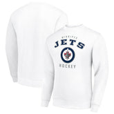 Winnipeg Jets Men's Starter Team Logo Fleece Pullover Sweatshirt - White - NHL