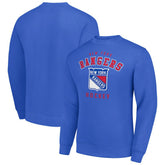 New York Rangers Men's Starter Team Logo Fleece Pullover Sweatshirt - Blue - NHL