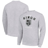 Los Angeles Kings Men's Starter Team Logo Fleece Pullover Sweatshirt - Heather Gray - NHL