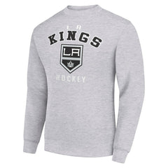 Los Angeles Kings Men's Starter Team Logo Fleece Pullover Sweatshirt - Heather Gray - NHL