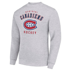 Montreal Canadiens Men's Starter Team Logo Fleece Pullover Sweatshirt - Heather Gray - NHL