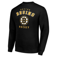 Boston Bruins Men's Starter Team Logo Fleece Pullover Sweatshirt - Black - NHL