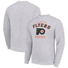 Philadelphia Flyers Men's Starter Team Logo Fleece Pullover Sweatshirt - Heather Gray - NHL