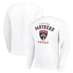 Florida Panthers Men's Starter Team Logo Fleece Pullover Sweatshirt - White - NHL