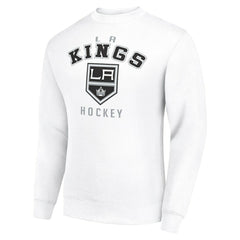 Los Angeles Kings Men's Starter Team Logo Fleece Pullover Sweatshirt - White - NHL