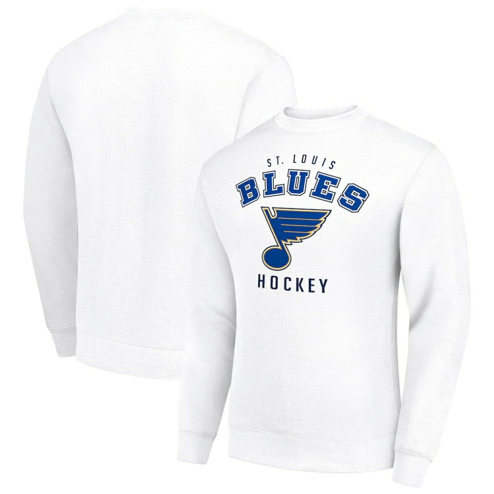 St. Louis Blues Men's Starter Team Logo Fleece Pullover Sweatshirt - White - NHL
