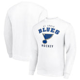 St. Louis Blues Men's Starter Team Logo Fleece Pullover Sweatshirt - White - NHL