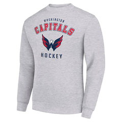 Washington Capitals Men's Starter Team Logo Fleece Pullover Sweatshirt - Heather Gray - NHL