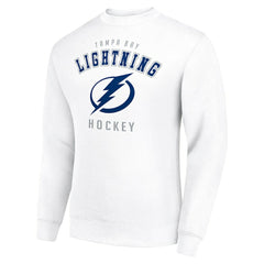 Tampa Bay Lightning Men's Starter Team Logo Fleece Pullover Sweatshirt - White - NHL