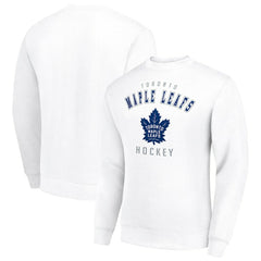 Toronto Maple Leafs Men's Starter Team Logo Fleece Pullover Sweatshirt - White - NHL