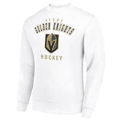 Vegas Golden Knights Men's Starter Team Logo Fleece Pullover Sweatshirt - White - NHL