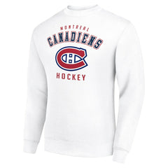 Montreal Canadiens Men's Starter Team Logo Fleece Pullover Sweatshirt - White - NHL
