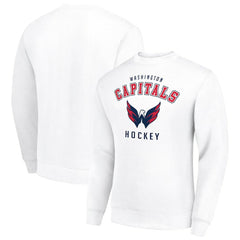 Washington Capitals Men's Starter Team Logo Fleece Pullover Sweatshirt - White - NHL