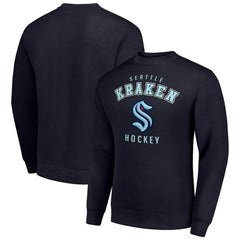 Seattle Kraken Men's Starter Team Logo Fleece Pullover Sweatshirt - Navy - NHL