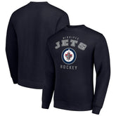 Winnipeg Jets Men's Starter Team Logo Fleece Pullover Sweatshirt - Navy - NHL