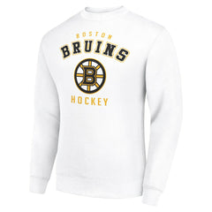 Boston Bruins Men's Starter Team Logo Fleece Pullover Sweatshirt - White - NHL