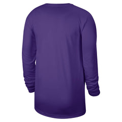 Los Angeles Lakers 2025/26 On-Court Flare Dri-FIT Practice Long Sleeve Tri-Blend T-Shirt Purple - NBA