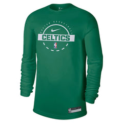 Boston Celtics 2025/26 On-Court Flare Dri-FIT Practice Long Sleeve Tri-Blend T-Shirt Kelly Green - NBA
