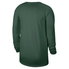 Milwaukee Bucks 2025/26 On-Court Flare Dri-FIT Practice Long Sleeve Tri-Blend T-Shirt Hunter Green - NBA